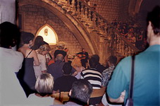 Performing with Vlatko Stefanovski at Knežev dvor, Dubrovnik, Croatia, Jul. 2000